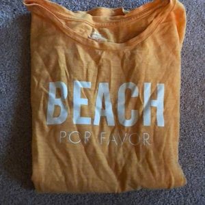 “BEACH por favor” short sleeve thin t-shirt